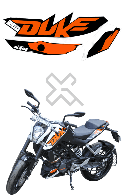 Duke 200 Old Model Sticker | Duke 200 2016 Model 